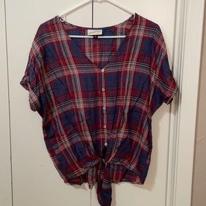 Button down crop top